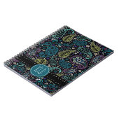 Aangepast  als Peacock Paisley Print Notitieboek (Linkerzijde)
