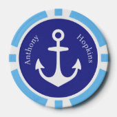 Aangepast anker cruiseschip poker chips (Voorkant)