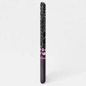 Aangepast  Antiek Faux Silver Swirls Pattern iPhone Hoesje (Linkerkant)