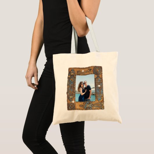 Aangepast Antiek Skelet Skelet Key Lijst Afbeeldin Tote Bag (Voorkant (product))