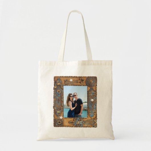 Aangepast Antiek Skelet Skelet Key Lijst Afbeeldin Tote Bag (Voorkant)