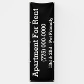 Aangepast appartement voor huur spandoek (Verticaal)