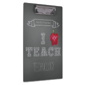 Aangepast Apple Chalkboard I Teach Klembord (Rechts)
