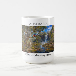Aangepast Australisch wild en waterval cadeau voor Koffiemok
