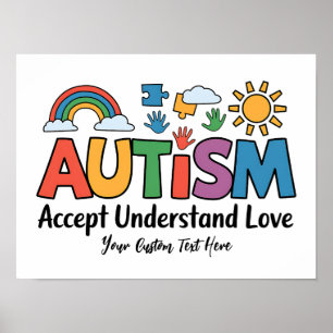 Aangepast Autisme Bewustzijn poster