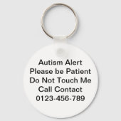 Aangepast Autisme Oneindigheid Regenboog Symbool I Sleutelhanger (Achterkant)