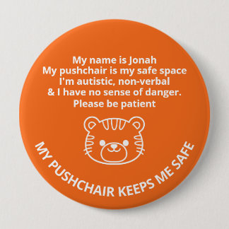 Aangepast Autistisch, niet sprekend & geen gevoel  Ronde Button 4,0 Cm