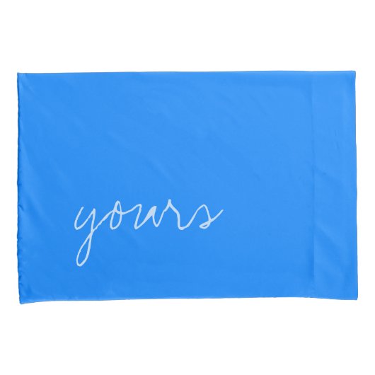 Aangepast Azure Blue Kussensloop (Voorkant-Rechts)