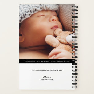 Aangepast Baby Journal met foto en naam Notitieboek