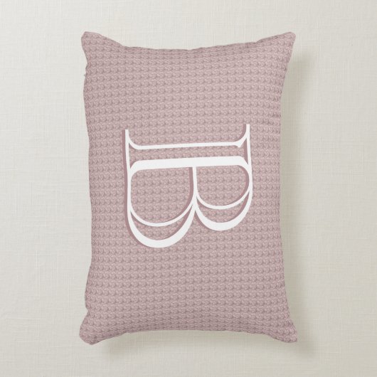 Aangepast Baby monogram Initiaal getextureerd past Accent Kussen (Voorkant(Verticaal))