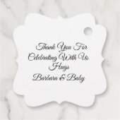Aangepast Baby shower Bedankjes Labels (Achterkant)
