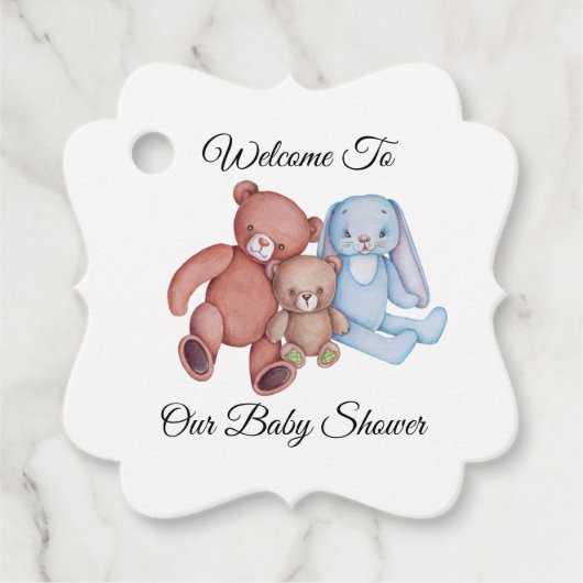 Aangepast Baby shower Bedankjes Labels (Voorkant)