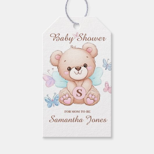Aangepast Baby shower Cadeaulabel (Voorkant)
