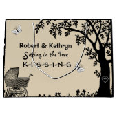 Aangepast Baby shower Large Cadeautasje (Voorkant)