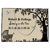 Aangepast Baby shower Large Cadeautasje (Achterkant)