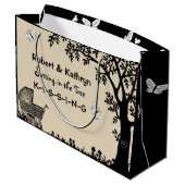 Aangepast Baby shower Large Cadeautasje (Achterkant Gekanteld)