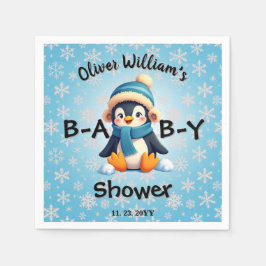 Aangepast Baby shower met Schattig Penguin Design Servet