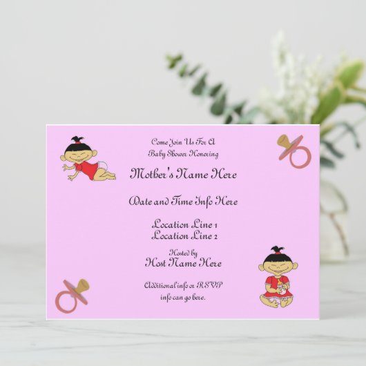 Aangepast Baby shower nodigt u uit Kaart (Staand voorkant)