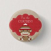 Aangepast Baby shower Partij Ik ben de Neef Button (Voorkant)