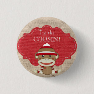 Aangepast Baby shower Partij Ik ben de Neef Button