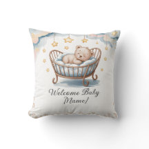 Aangepast Baby showers kussen – Welkom Baby [Naam]
