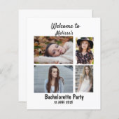 Aangepast Bachelorette party 4 fotocollage (Voorkant / Achterkant)