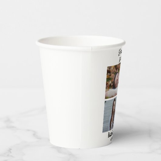 Aangepast Bachelorette party 4 fotocollage Papieren Bekers (Rechts)