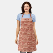 Aangepast Bacon Pattern Schort (Gedragen)