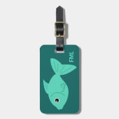 Aangepast bagagelabel Cute Fish (Voorkant verticaal)