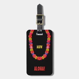 Aangepast bagagelabel Hawaiian Lei