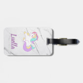 Aangepast bagagelabel Marble Unicorn (Achterkant horizontaal)
