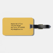 Aangepast Bagagelabel met lederen riem (Achterkant horizontaal)