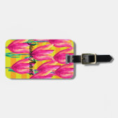 Aangepast Bagagelabel Tulps Spring Pattern (Voorkant horizontaal)