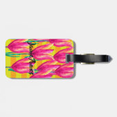 Aangepast Bagagelabel Tulps Spring Pattern (Achterkant horizontaal)