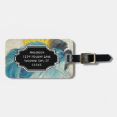 Aangepast Bagagelabel van het Patroon van de Veer (Voorkant horizontaal)