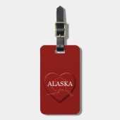 Aangepast Bagagelabel voor Alaska Heart Map (Voorkant verticaal)