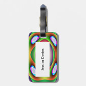 Aangepast Bagagelabel voor Alien Spaceship (Achterkant verticaal)