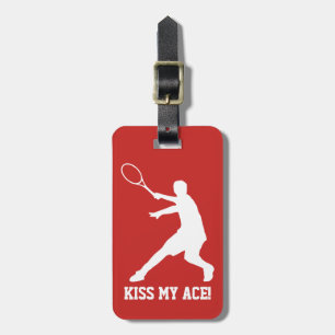 Aangepast bagagelabel voor cadeau voor tennisspele