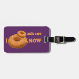 Aangepast bagagelabel voor donut Humor
