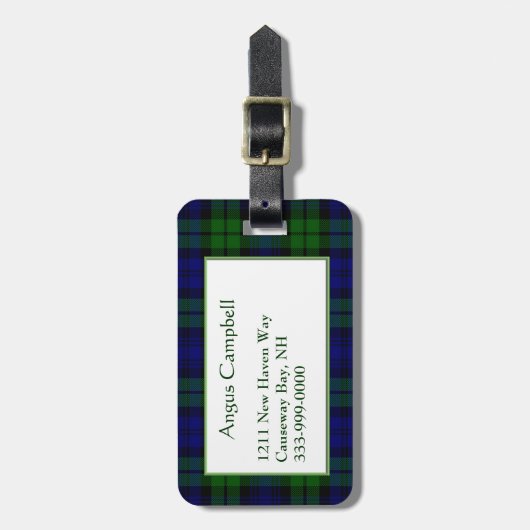 Aangepast Bagagelabel voor zwart horlogebrandje (Voorkant verticaal)