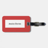 Aangepast Bagagelabel voor zwart-wit en rood (Achterkant horizontaal)