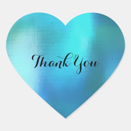 Aangepast balkbalkbalkon Ocean Blue Heart Hart Sticker (Voorkant)