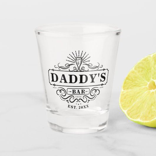 Aangepast bangejaar voor papa shot glas (Voorkant)