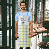 Aangepast Barbeque Master Geel Gingham Schort