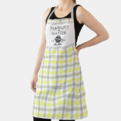 Aangepast Barbeque Master Geel Gingham Schort (Insitu)