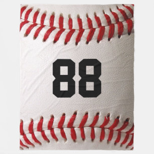 Aangepast Baseballspelerontwerp met Rugnummer Fleece Deken