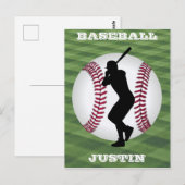 Aangepast basisbal voor jongens briefkaart (Voorkant / Achterkant)