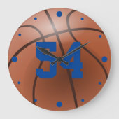Aangepast Basketball-nummer Grote Klok (Voorkant)
