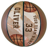 Aangepast Basketball Player Name Team Basketbal (Verticaal)