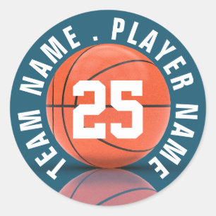 Aangepast Basketbalteam Ronde Sticker